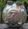 陶器の人形笑う猫